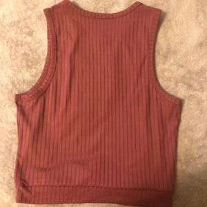 light purple no sleeve ribbed tank top